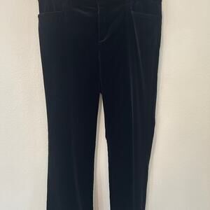 Banana Republic Sloan Fit Pants Velvet Black Womens SZ14 Classic Holiday